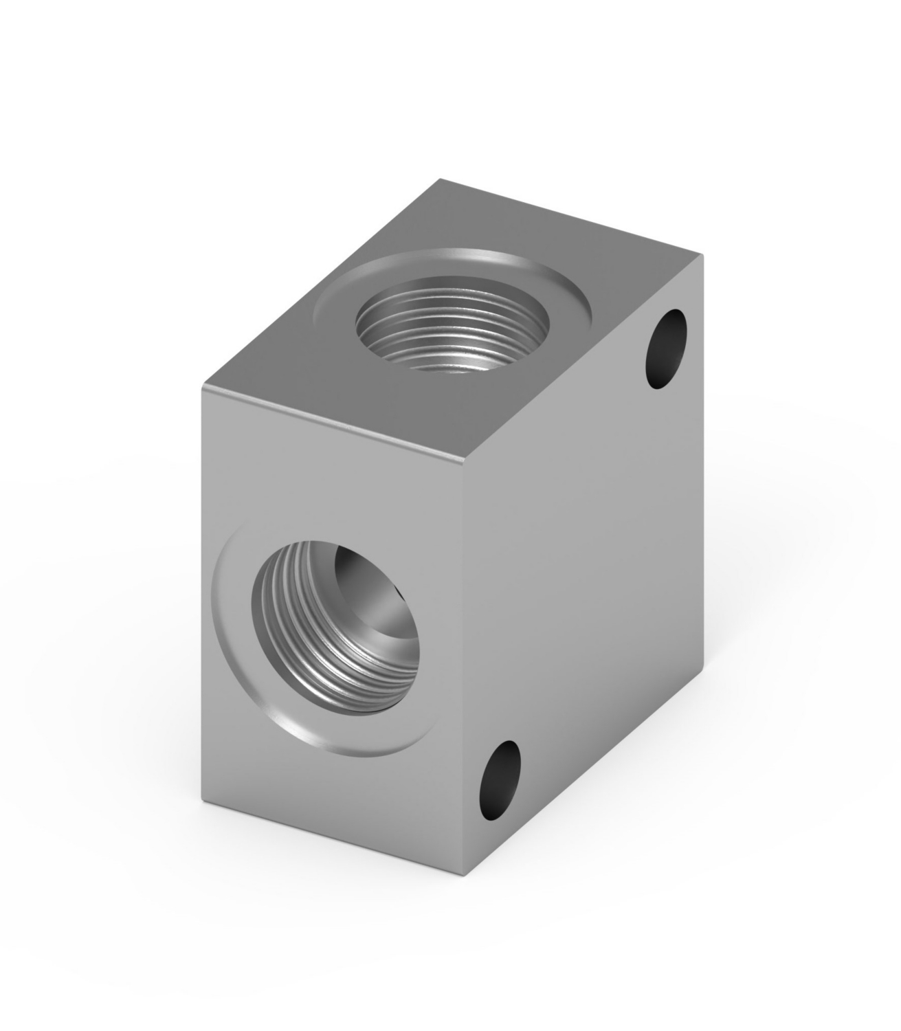 Nourrice en croix femelle cylindrique aluminium anodisé