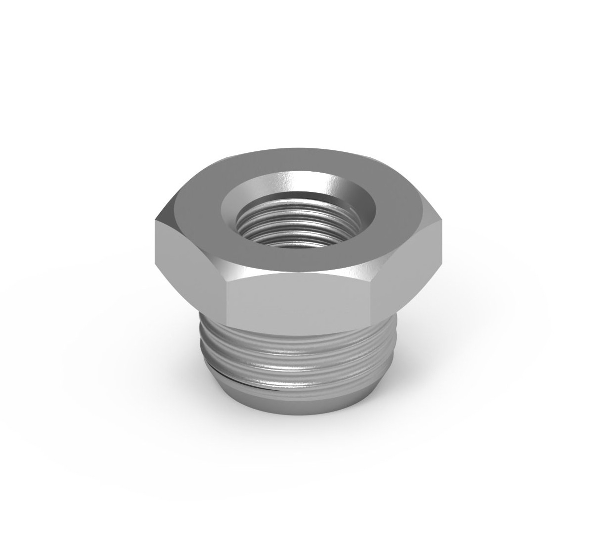 Réduction mâle cylindrique vers femelle métrique cylindrique laiton nickelé