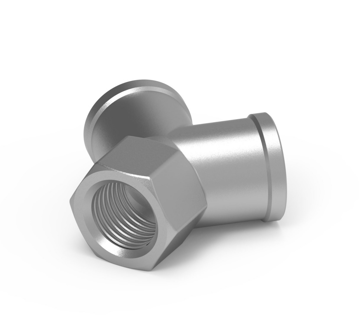 Y égal femelle cylindrique laiton nickelé