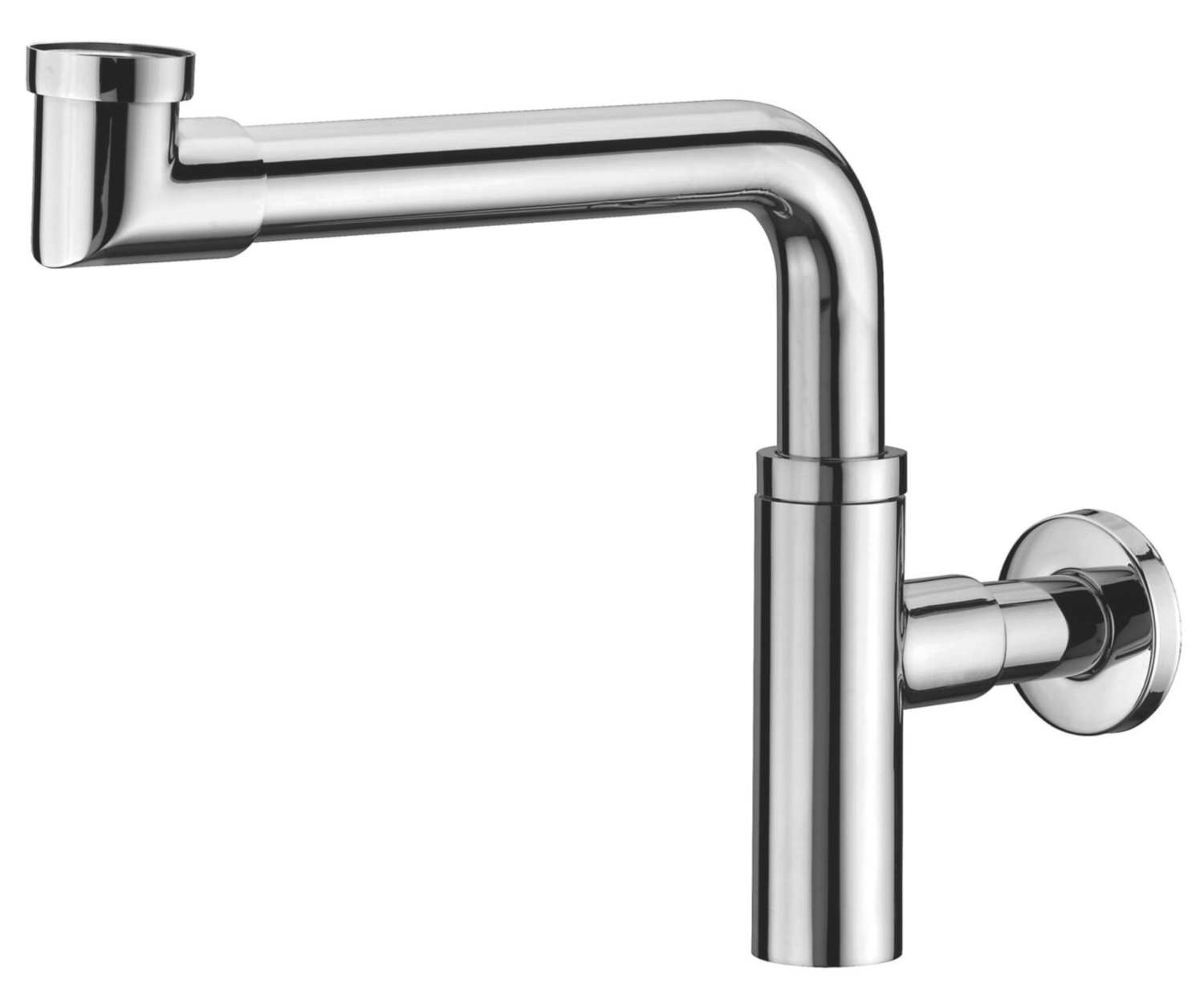  Siphon lavabo gain de place laiton chromé 