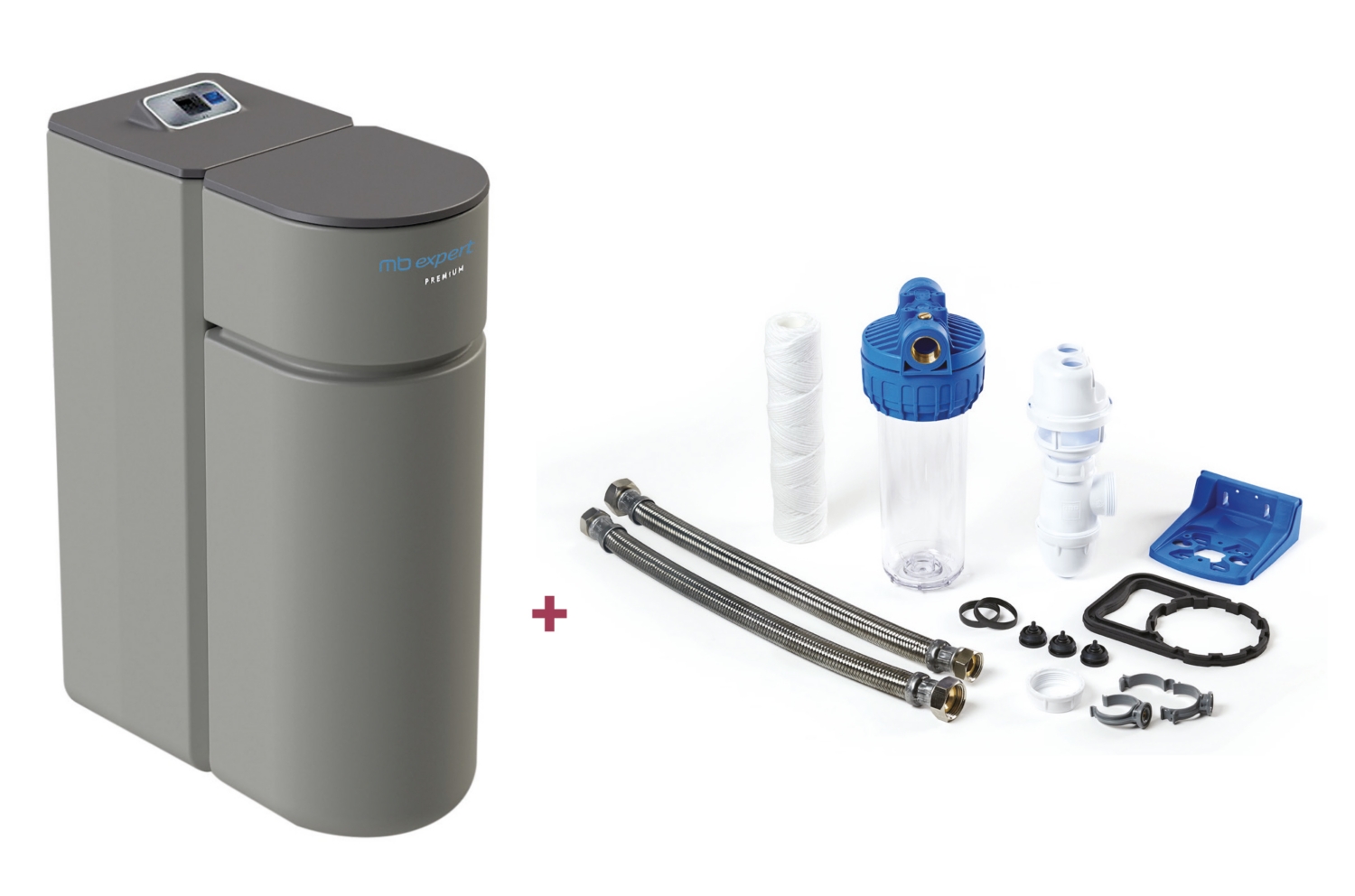 Opération Foot26 Lot de 1 adoucisseur d'eau connecté 22 L + 1 kit de raccordement