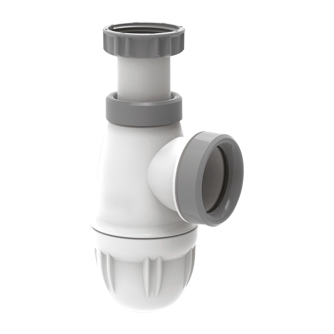 Siphon de lavabo bi-matière joints intégrés diamètre 40