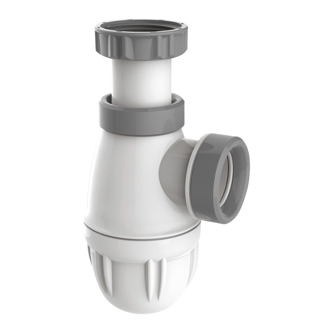 Siphon de lavabo bi-matière joints intégrés diamètre 32