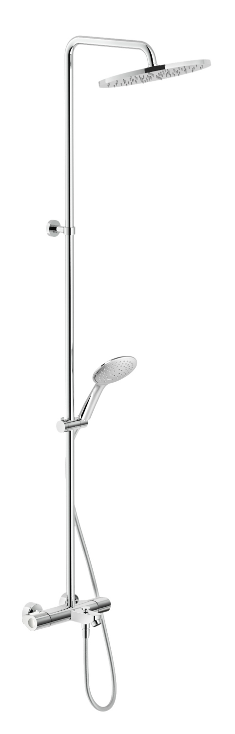 Colonne de douche thermostatique Gary avec tablette Aquance