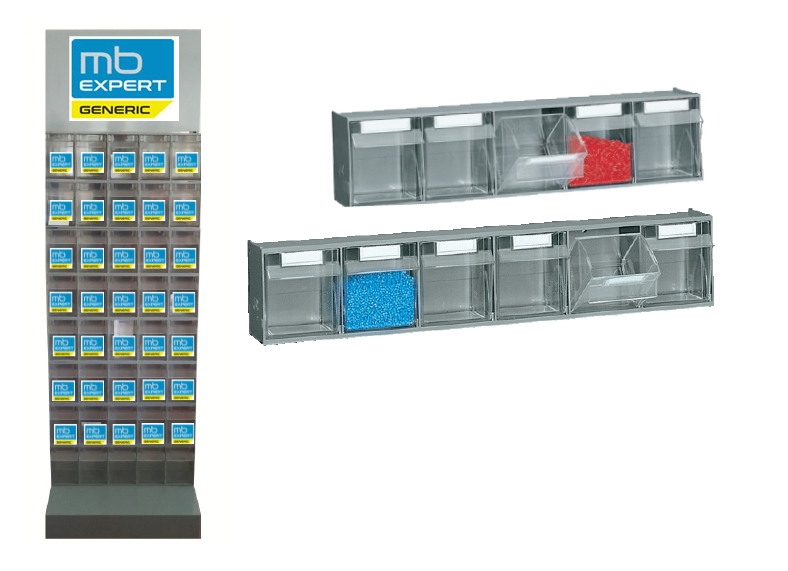 Présentoir plastique pour raccords série MB EXPERT