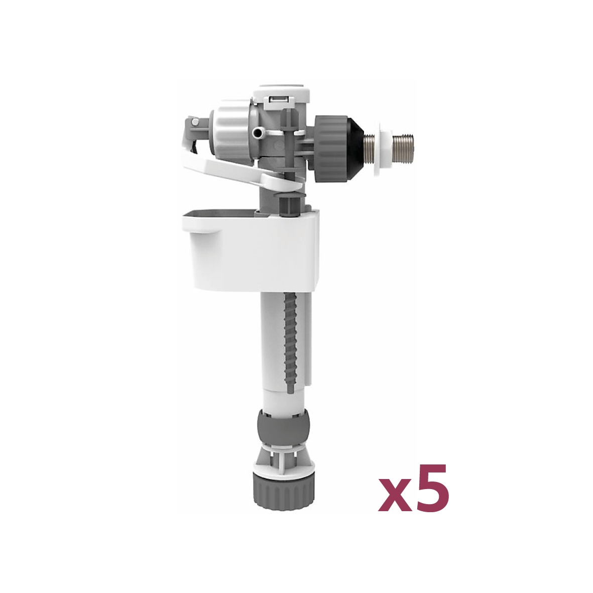 Lot de 5 robinets flotteurs Meca hydauliques 2 en 1 à alimentation latérale ou basse MB Expert