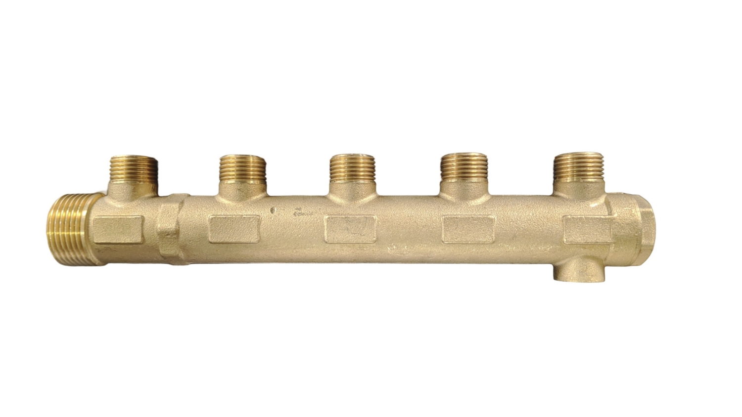 Collecteur bouché Entrée 26x34 Départs 15x21 Avec piquage - Entraxe 50 mm MB Expert