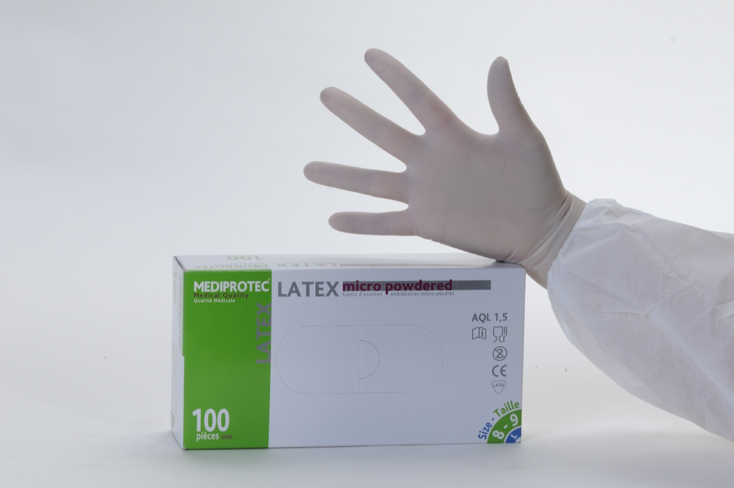  Gants jetables latex poudré ISOGL203 