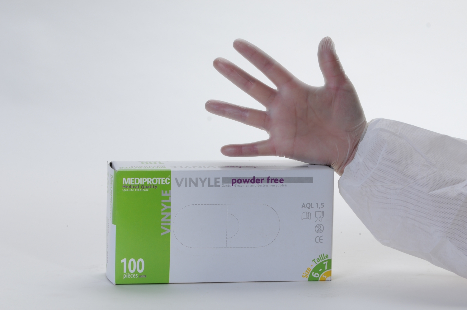 Gant Vinyle Non Poudré Promenoch Medical - Taille L