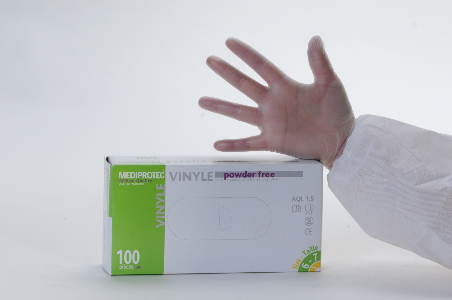  Gants vinyle non poudrés 