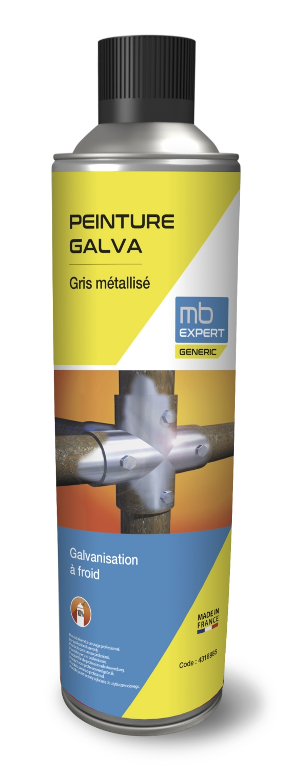 Peinture galva anti-corrosion inox brillant MB Expert
