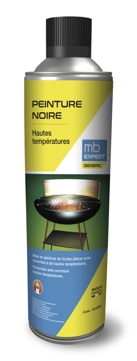 Peinture noire haute température MB Expert