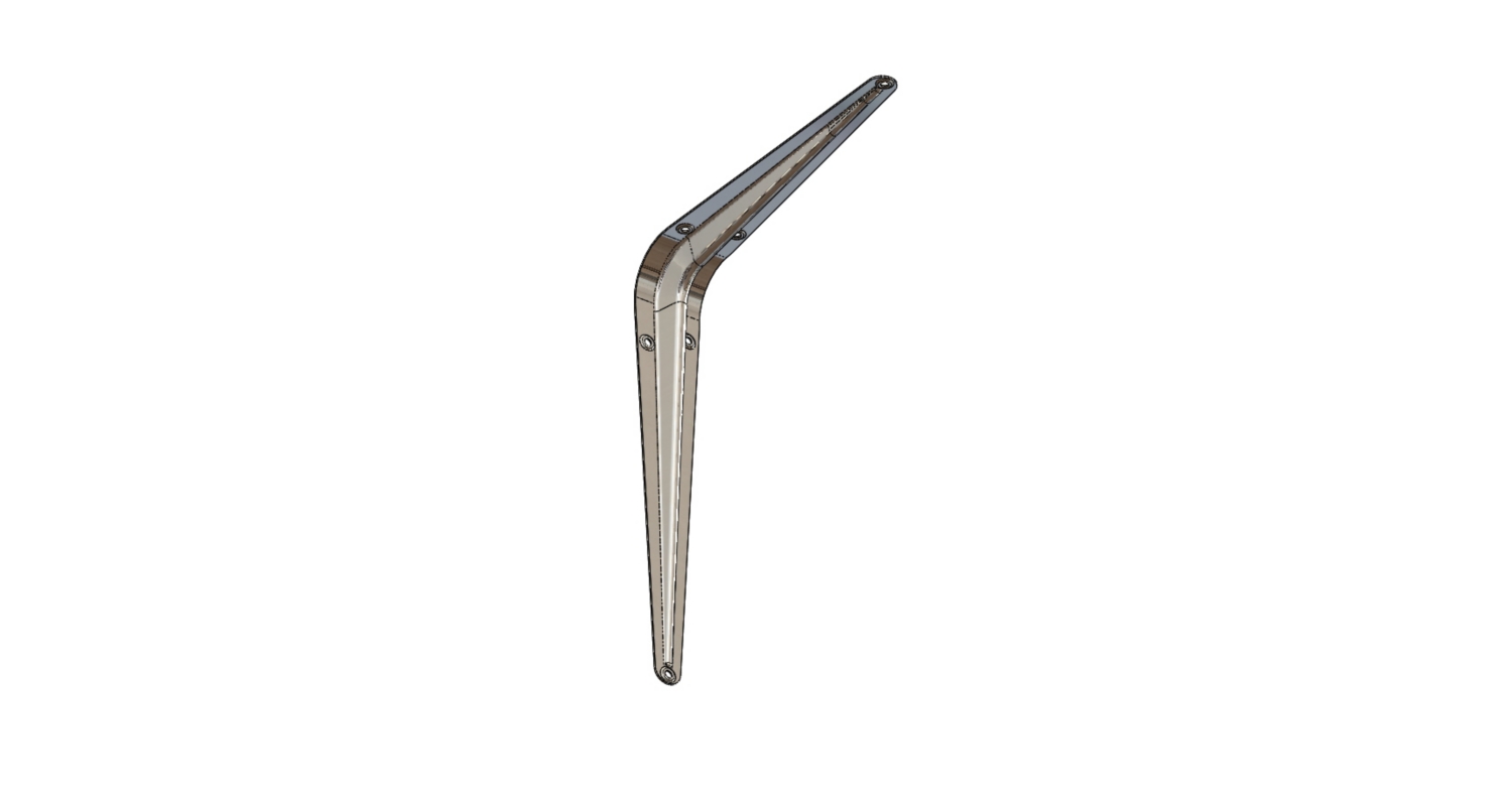 Console emboutie en acier époxy Monin