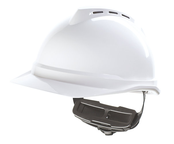 Casque de chantier blanc V-gard 500 MSA Safety