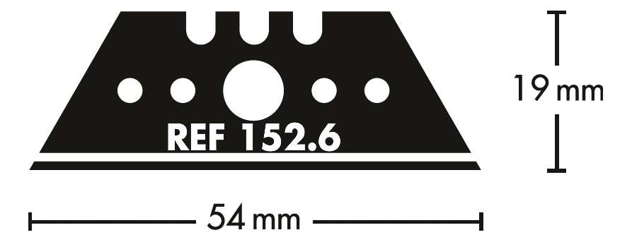  Etui de 10 lames droites de couteaux de sécurité 5,4 cm 