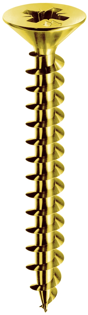 Vis bois Panelvit® tête fraisée pozidriv, laitonnée, filetage total PVACZP500400OTC Mustad