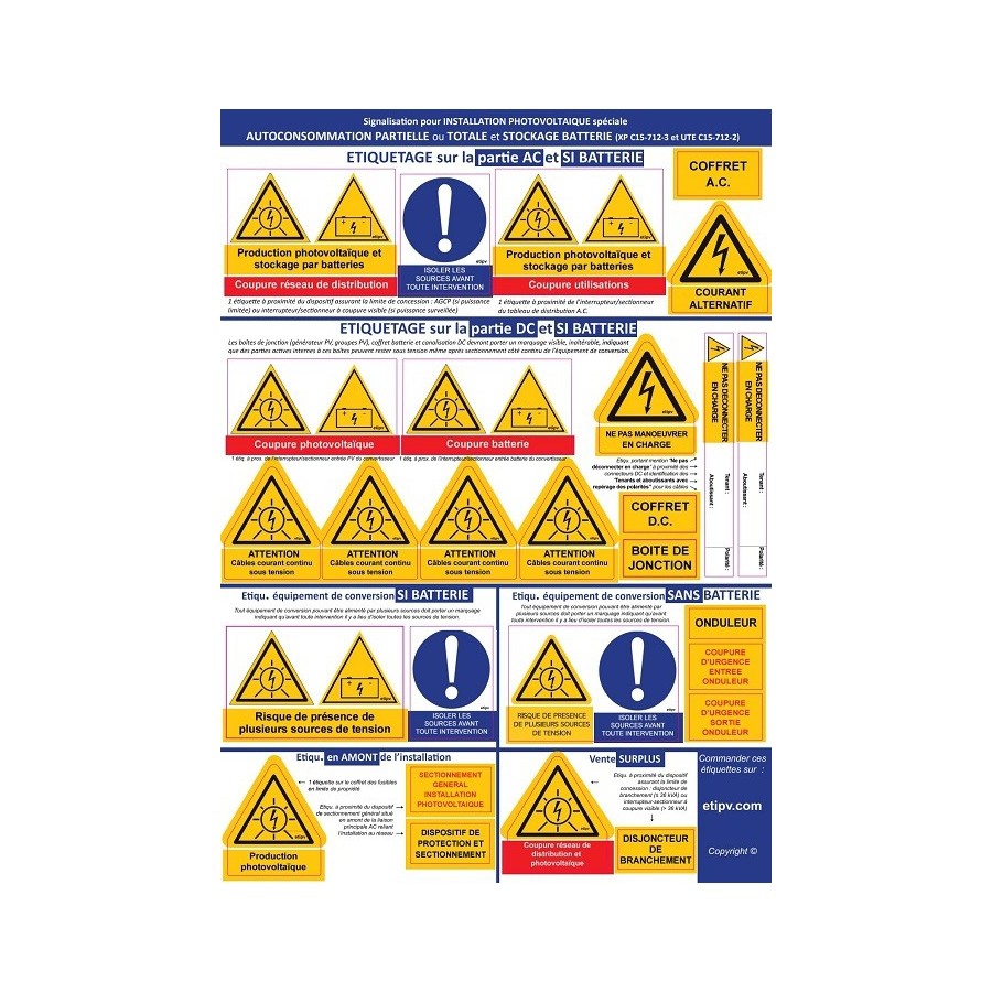 Planche étiquette conformité