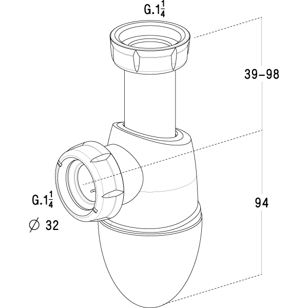 Siphon lavabo Easyphon BM211 201282 Nicoll