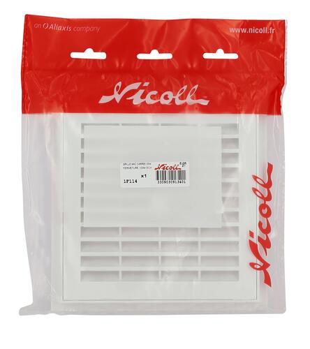 Grille de ventilation à sceller à fermeture carrée sous sachet Nicoll