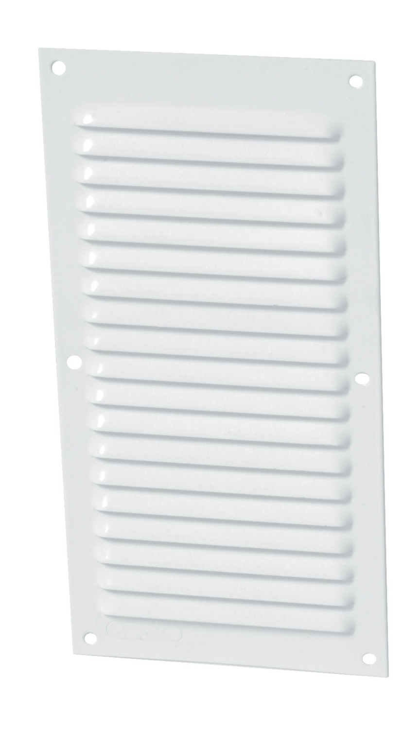 Grille de ventilation alu blanche avec moustiquaire Nicoll