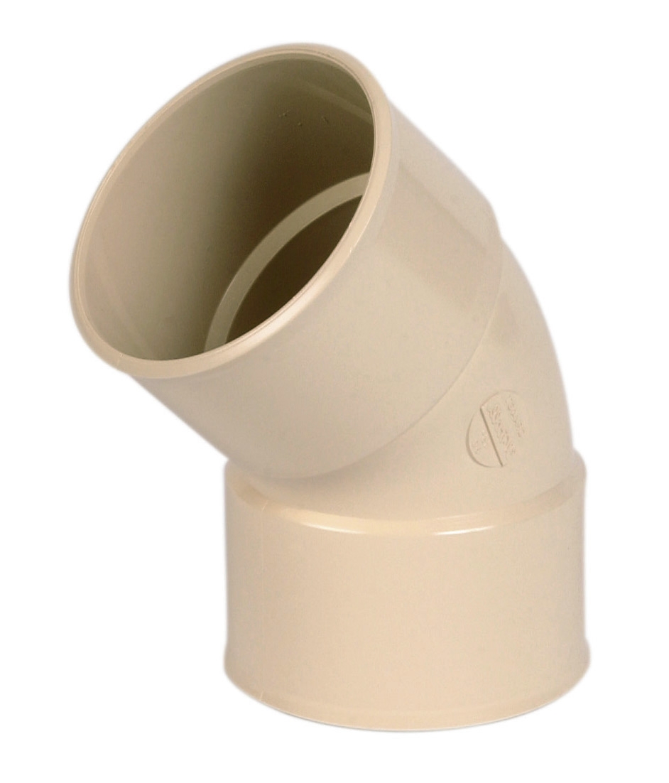  Coude 45° PVC pour descente MF - Sable 