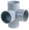 Culotte double à 87°30 PVC d'équerre MF Nicoll