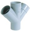 Culotte double à 45° PVC parallèle MF Nicoll