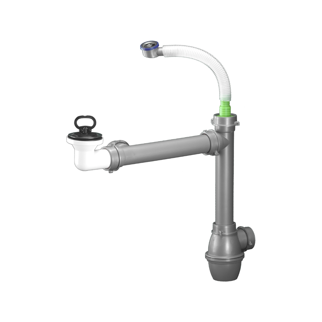 Vidage complet évier 1 cuve - PMR Nord Inox Pro