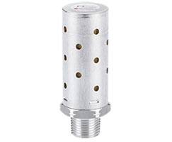Silencieux d'échappement pneumatique droit mâle pour tube aluminium série Quietaire MB