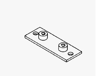 Plaque à souder rallongée pour collier léger série L acier série PB-L