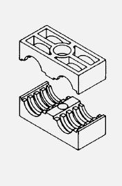 2 demis-colliers de serrage doubles PP série PC Z Normydro