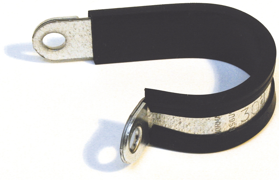 Collier de fixation acier zingué bande caoutchouc - Série ZSQ Norma