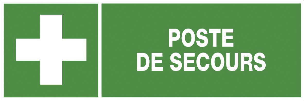 Panneau d'indication "Poste de secours" Novap
