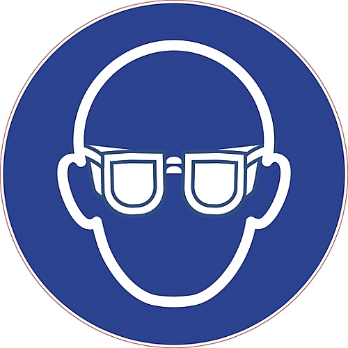 Panneau d'obligation "Port de lunettes de sécurité obligatoire" Novap