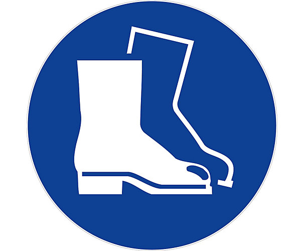 Panneau d'obligation "Obligation de porter des chaussures de sécurité" Novap