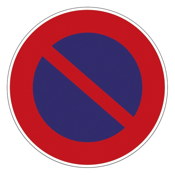  Panneau d'interdiction "stationnement interdit" 
