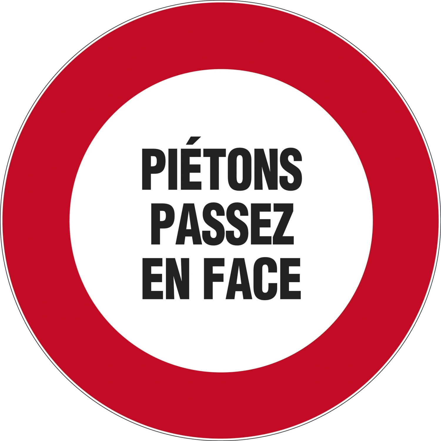 Panneau piéton passez en face Novap