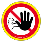  Panneau d'interdiction «Accès interdit aux personnes non autorisées» haute visibilité 