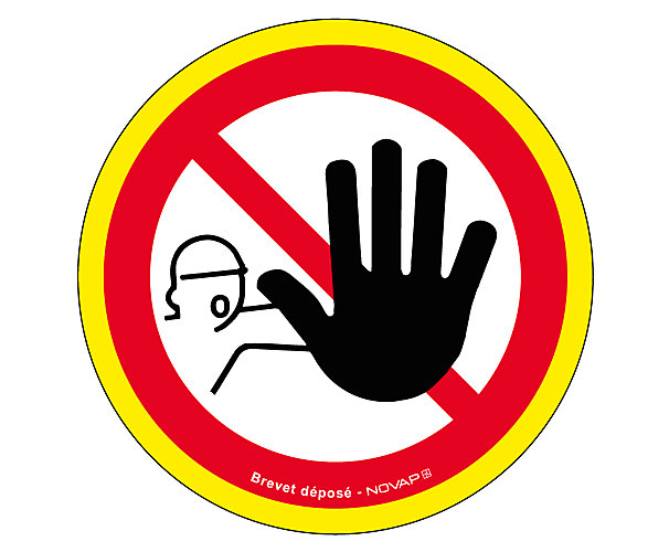 Panneau d'interdiction «Accès interdit aux personnes non autorisées» haute visibilité Novap