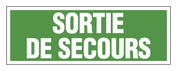 Panneau d'évacuation "Sortie de secours" Novap