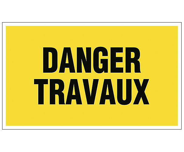 Panneau d'avertissement "Danger Travaux" Novap
