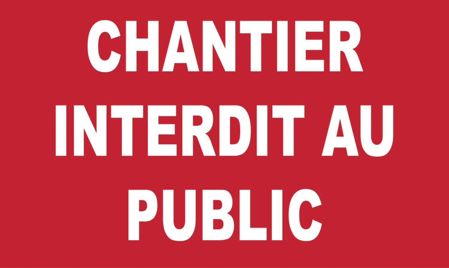 Panneau d'interdiction "Chantier interdit au public" Novap