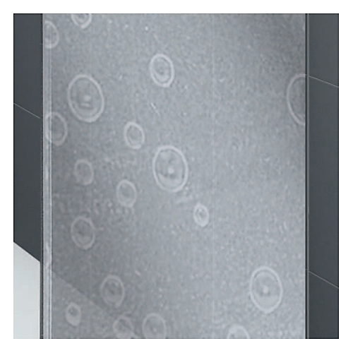 Porte de douche Free 2 côté pour montage en U - Profil blanc vitrage acrylique circle Novellini