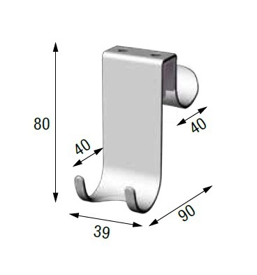 Crochet pour paroi de douche Novellini