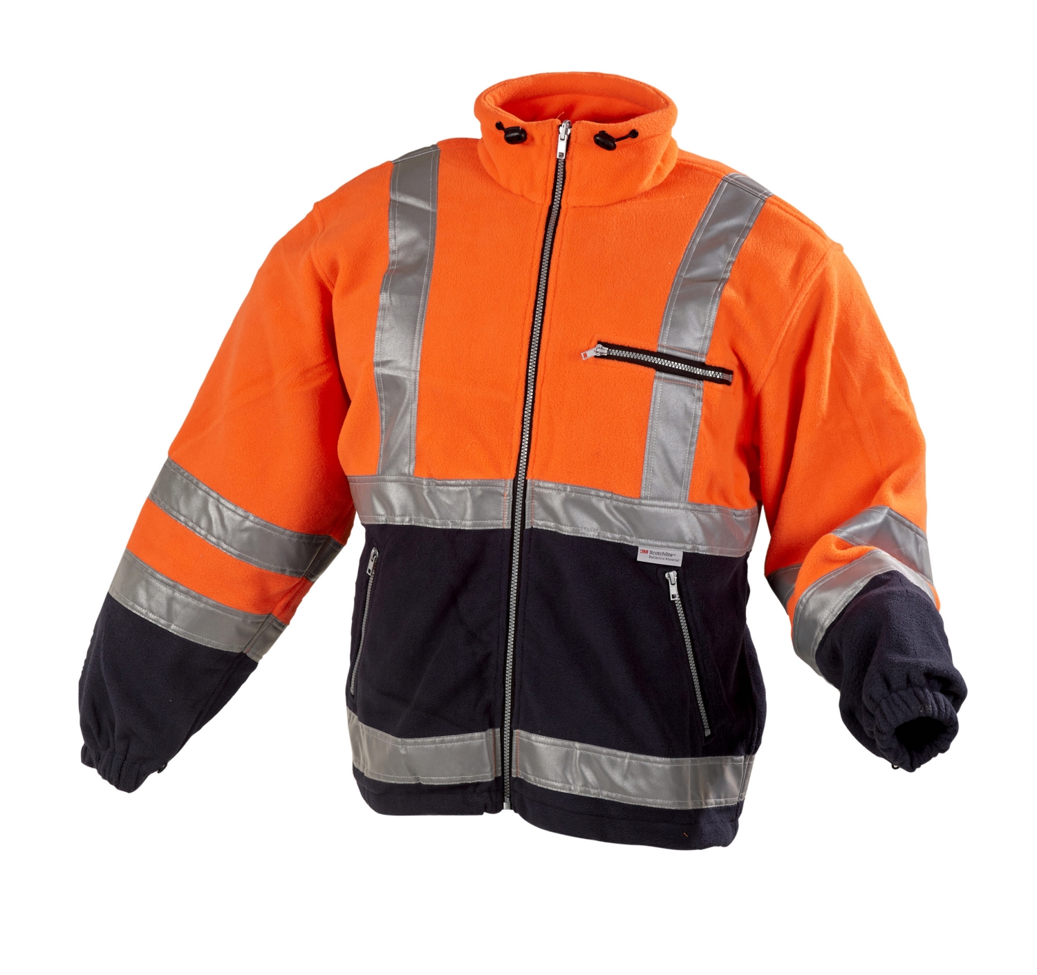 Polaire HV polyester mixte Colmar orange / marine Jidex