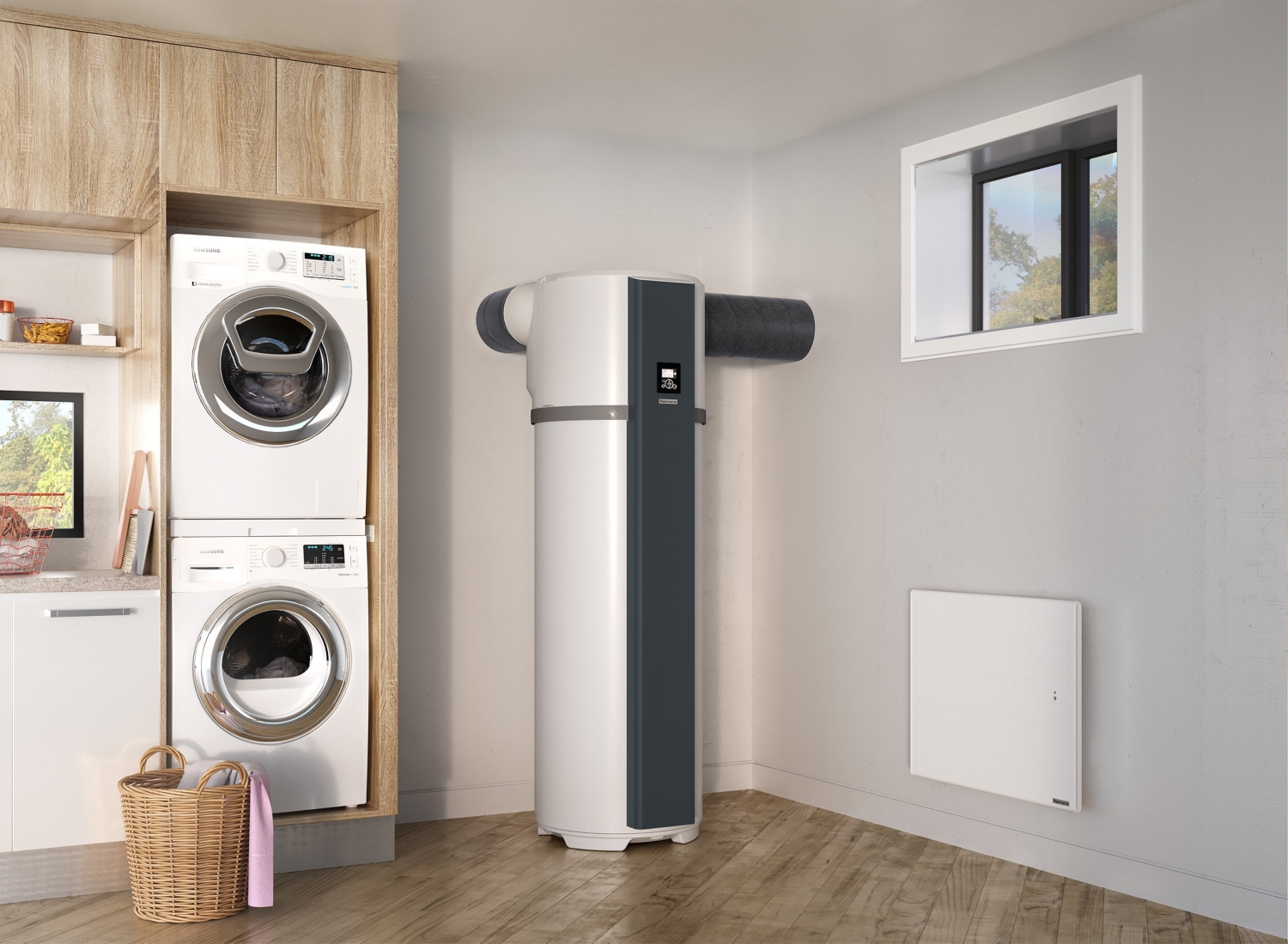 Chauffe-eau thermodynamique Aéromax 5 Connecté vertical mural - R134A Thermor