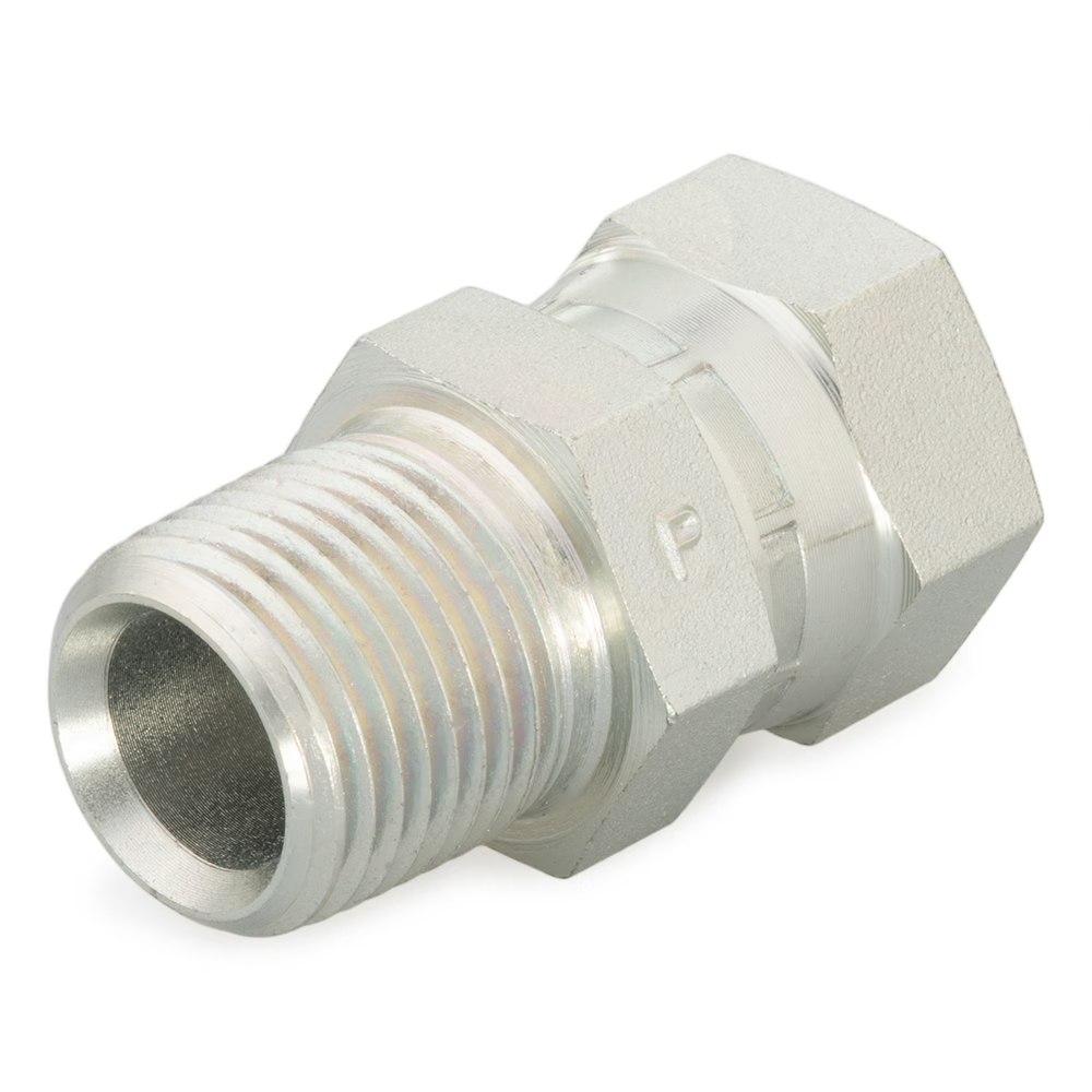 Adaptateur droit mâle NPTF vers femelle tournant NPSM acier série 0107 Parker