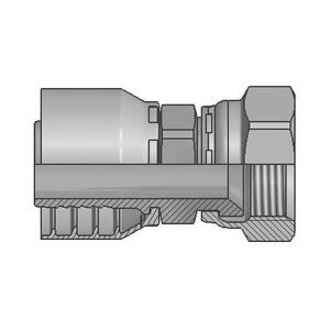 Embout à sertir droit femelle acier chromé JIC 37° série 48 Parker