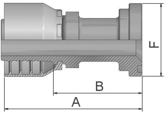 Embout bride SAE droit - Type 16A77 