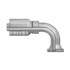 Embout à sertir coudé 90° acier bride SAE 5000 psi série 77 Parker